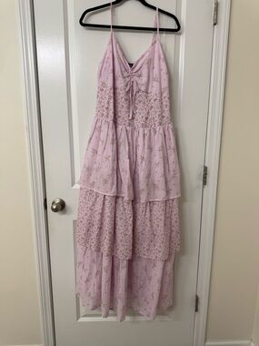 Wild Fable Pink Floral Tiered Maxi Dress NWT Large LoveShackFancy Style